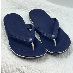 Crocs Women’s Size 10 Blue T-Post Thong Slip-On Sandals Comfort Summer Shoes